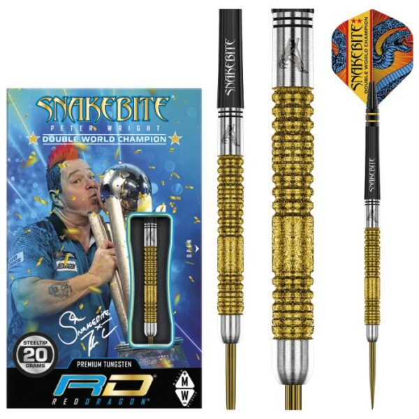 RedDragon - noolekomplekt - PETER WRIGHT SNAKEBITE Double WC SE - Gold – 20g