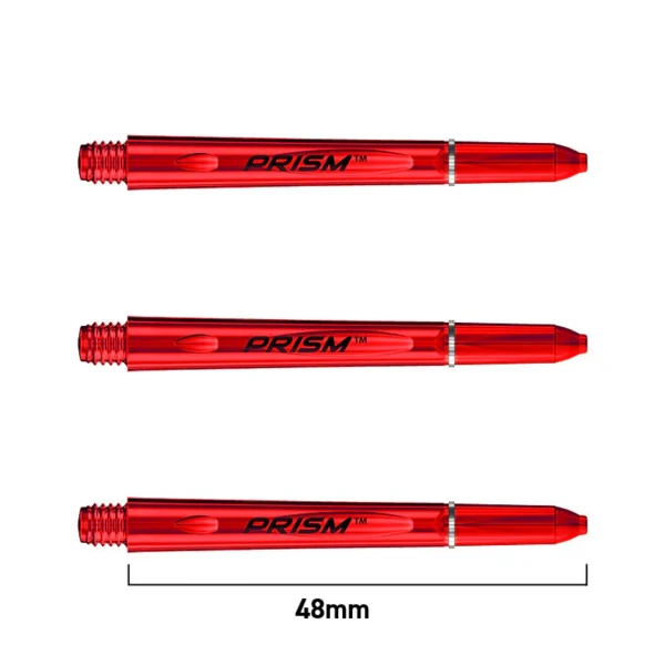 Winmau - Prism 1.0 polükarbonaadist varred - punased - 48mm