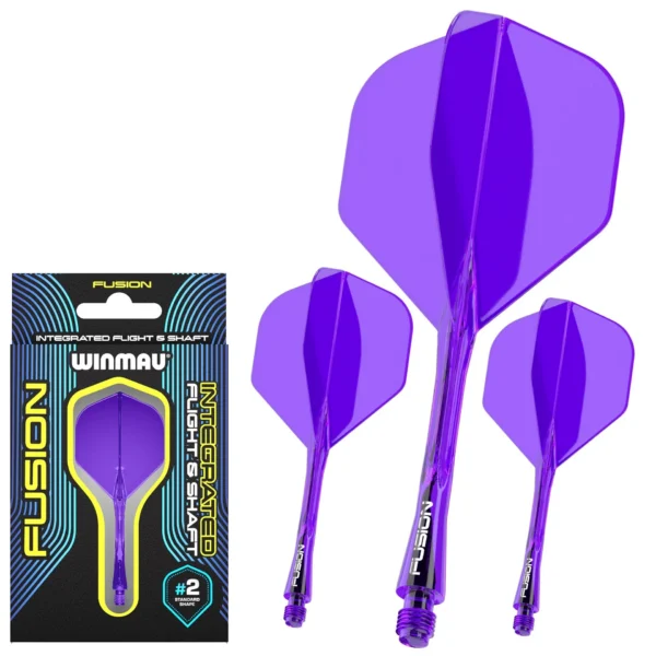Winmau - Fusion 2in1 - sulg ja vars ühes tükis - shape - short - 22mm - lilla - #2