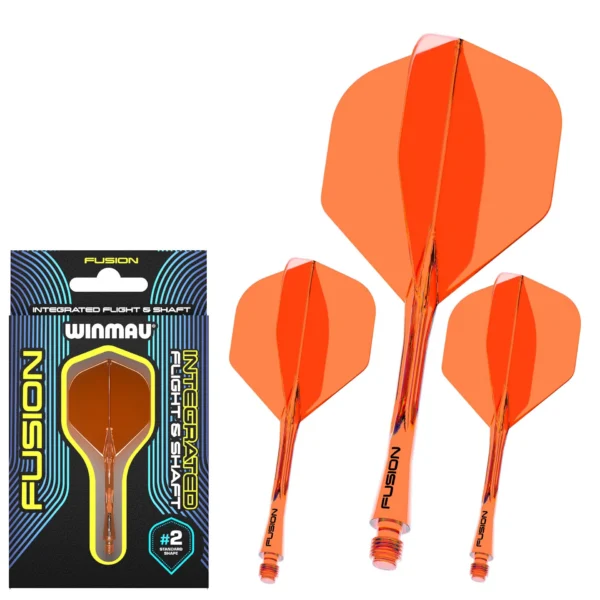 Winmau - Fusion 2in1 - sulg ja vars ühes tükis - medium - shape #6 - neonoranž