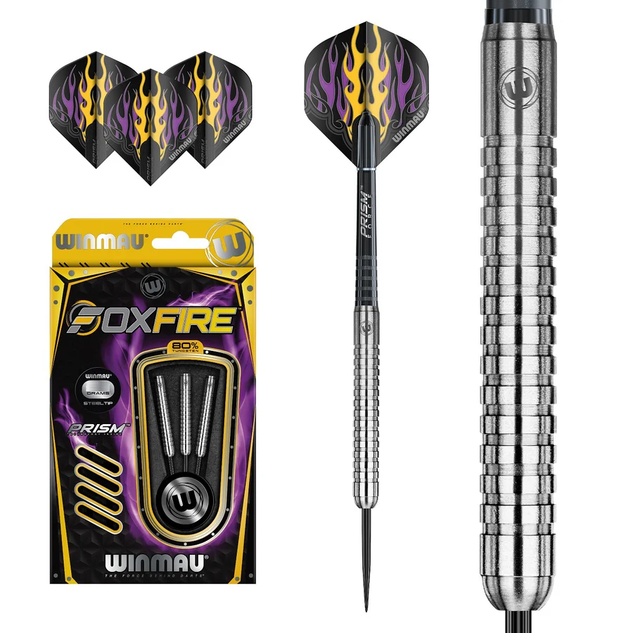 Winmau - noolekomplekt - Foxfire Darts - Steel Tip Tungsten - Style A - Straight - 23g