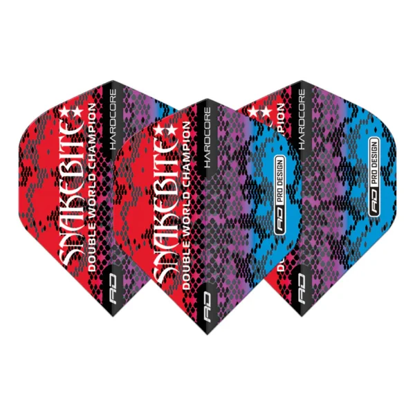 RedDragon - suled - Peter Wright Snakebite Multi Snakeskin punane Hardcore - standard