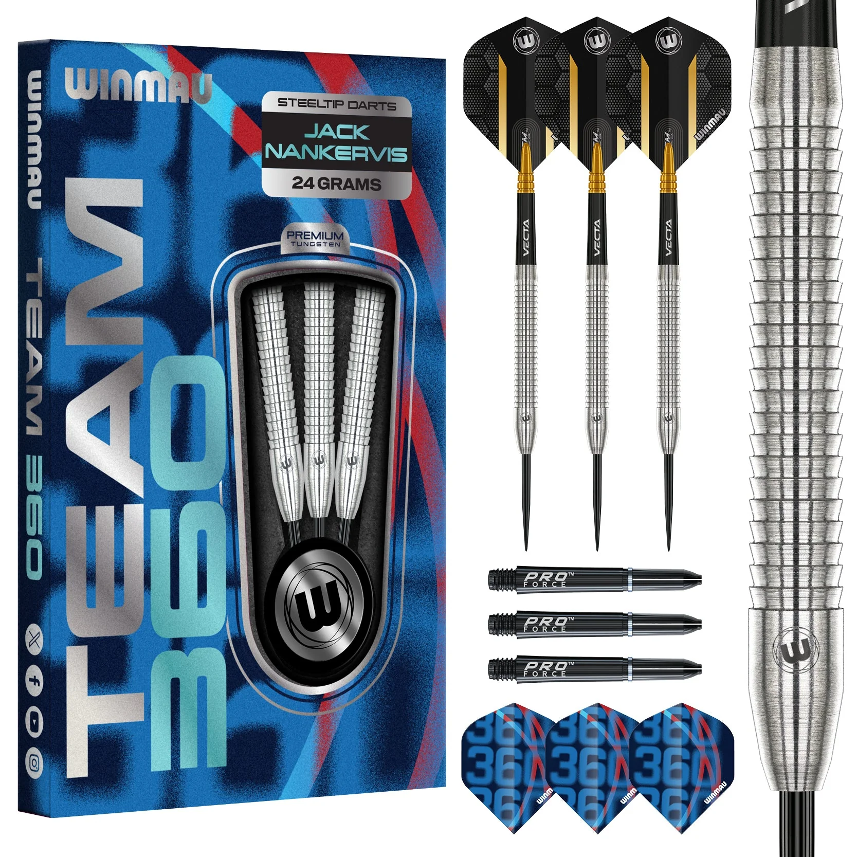 Winmau - noolekomplekt - Jack Nankervis - 24g
