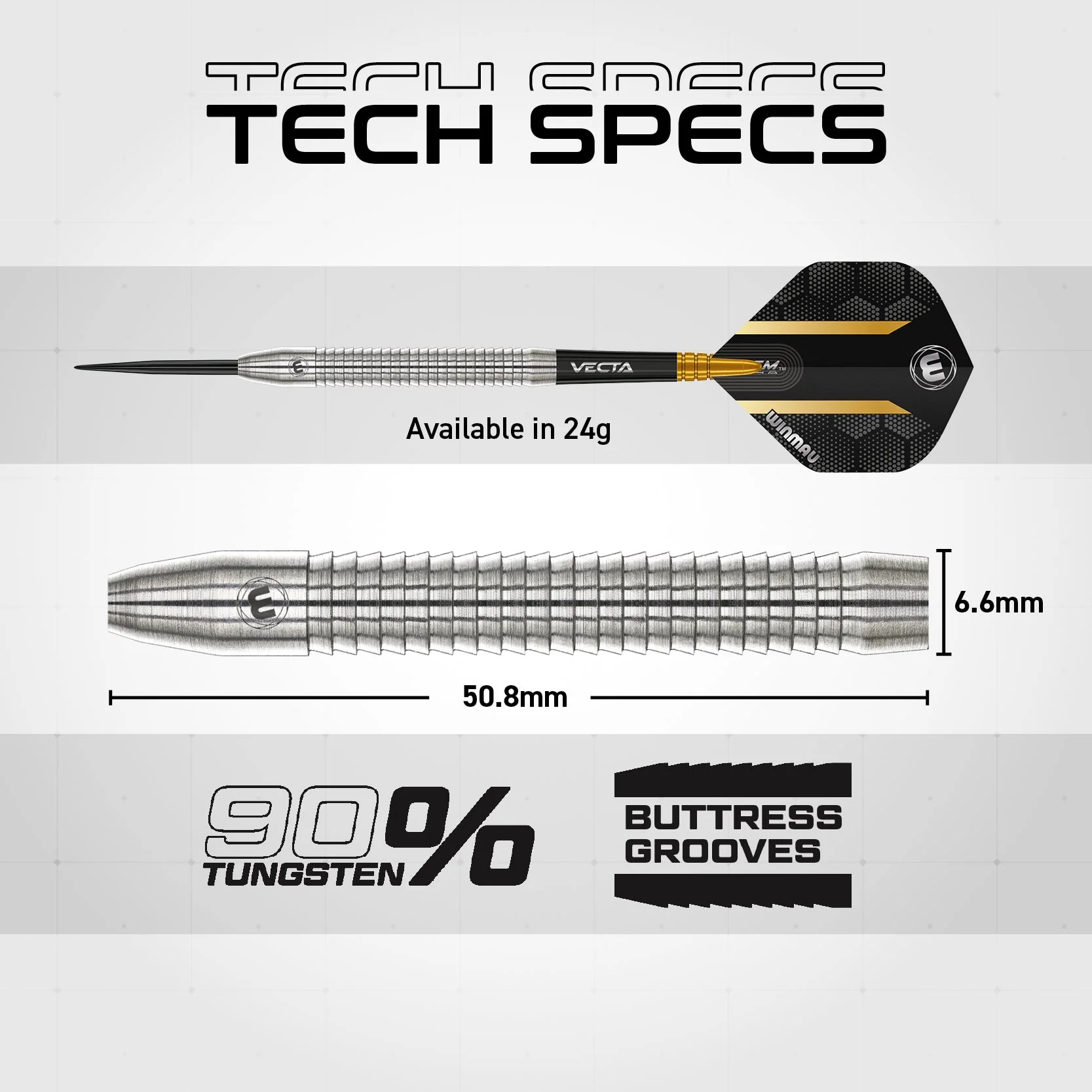 Winmau - noolekomplekt - Jack Nankervis - 24g - Pilt 8