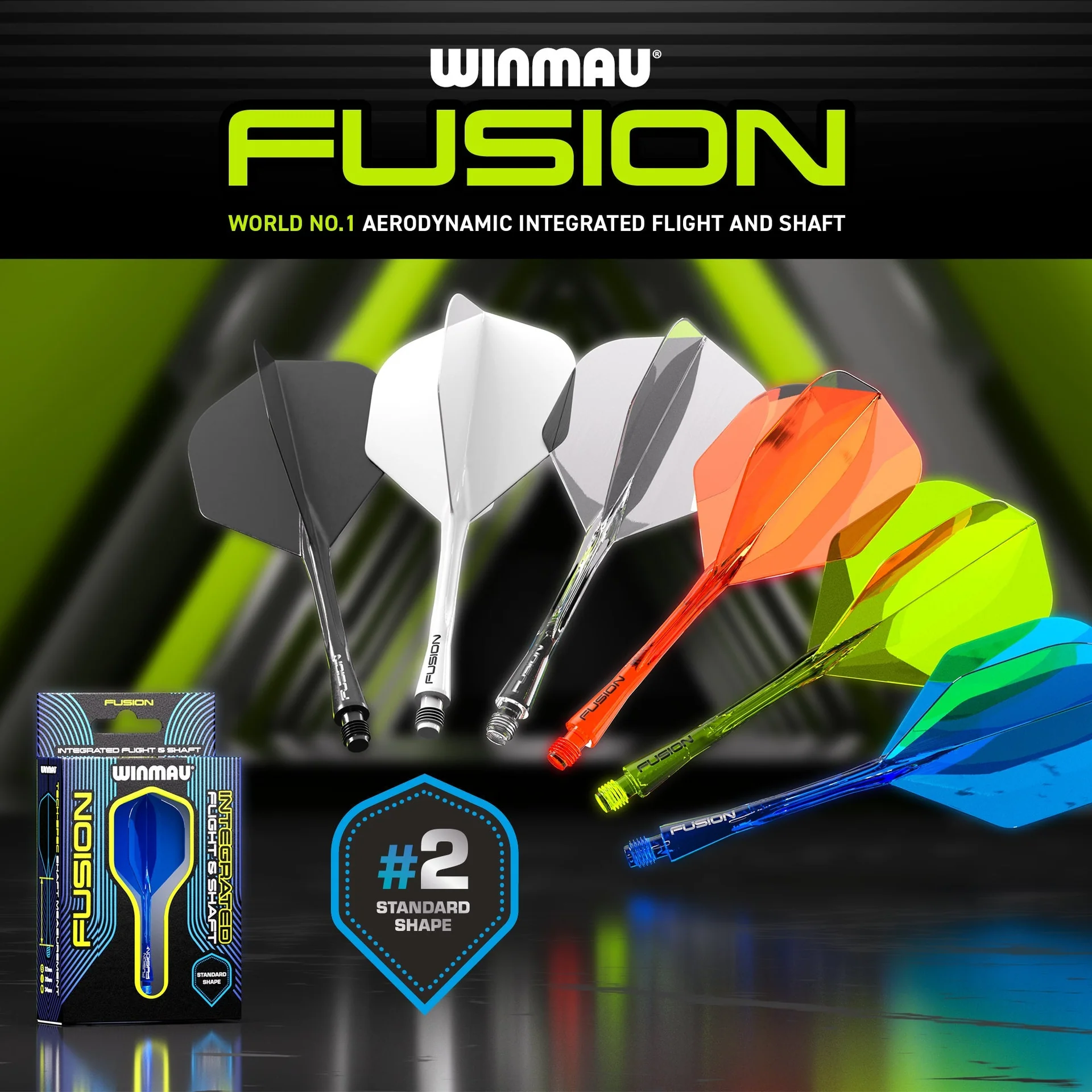 Winmau - Fusion 2in1 - sulg ja vars ühes tükis - medium - 34mm - standard - #2 - läbipaistev - Image 4
