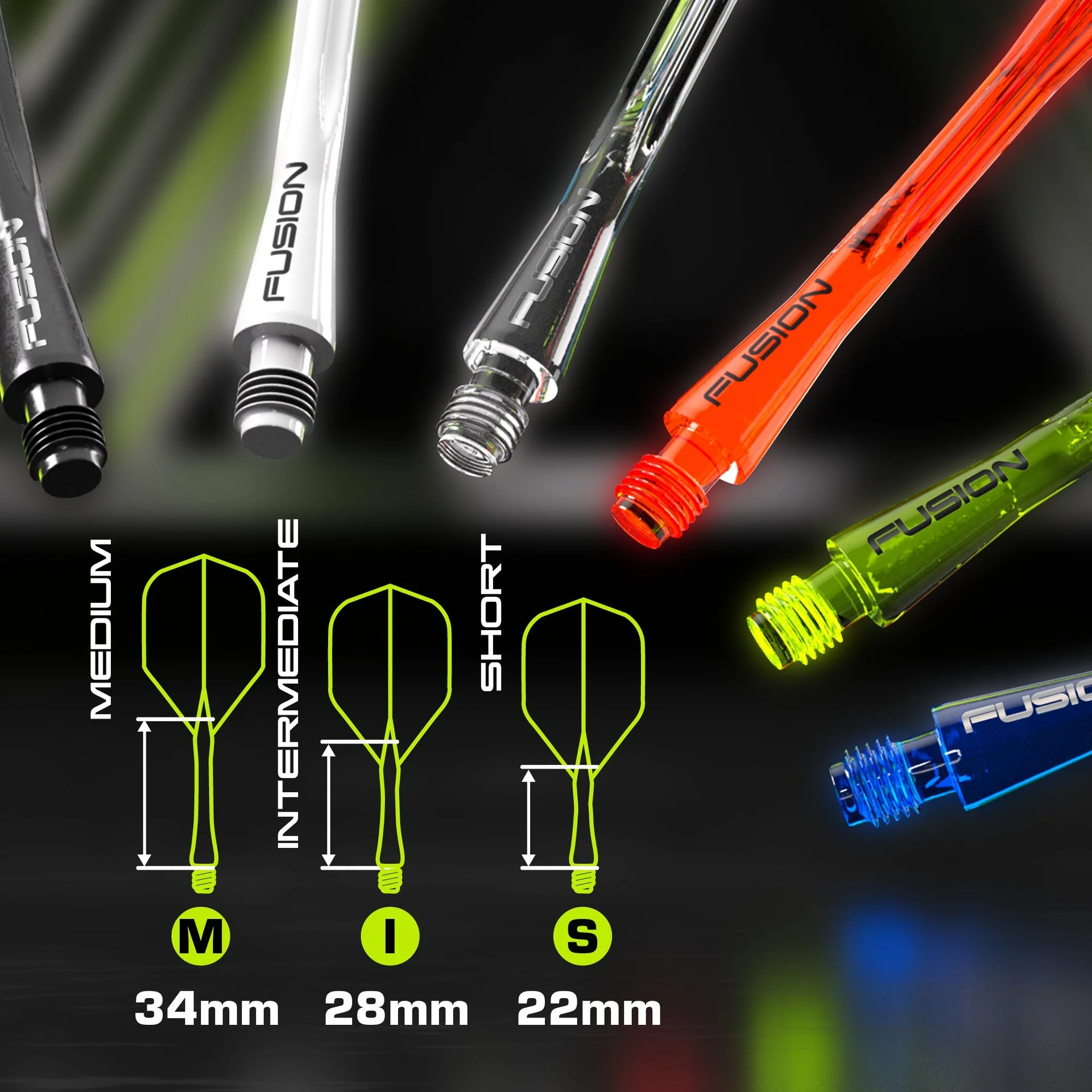 Winmau - Fusion 2in1 - sulg ja vars ühes tükis - medium - 34mm - standard - #2 - läbipaistev - Image 7