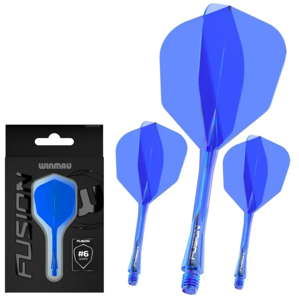 Winmau - Fusion 2in1 - sulg ja vars ühes tükis - Inter - 28mm - shape #2 - sinine (poolläbipaistev)