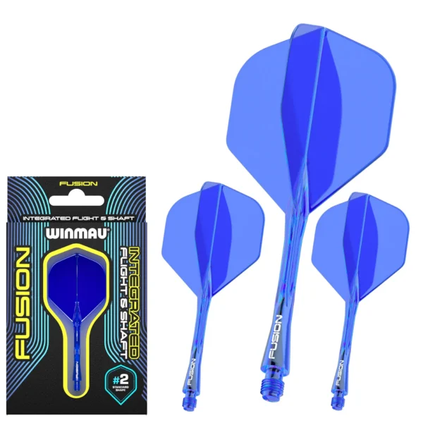 Winmau - Fusion 2in1 - sulg ja vars ühes tükis - medium - 34mm - shape #2 - neoonsinine (poolläbipaistev)
