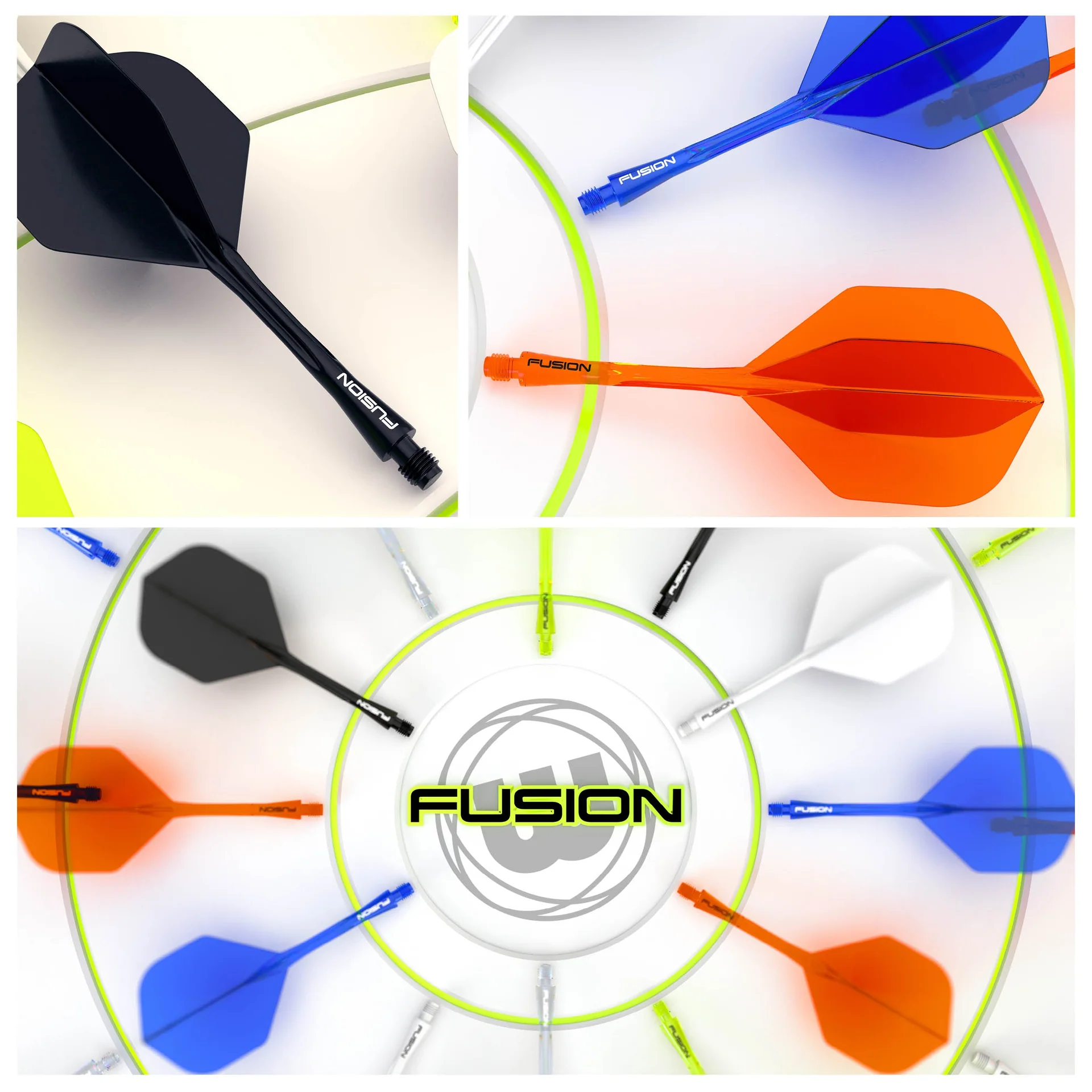 Winmau - Fusion 2in1 - sulg ja vars ühes tükis - medium - 34mm - shape #2 - neoonsinine (poolläbipaistev) - Image 7