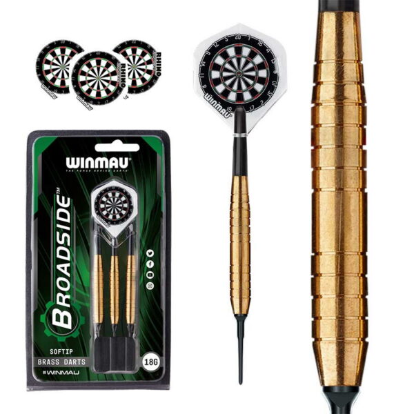 Winmau Softtip nooled Broadside Brass 18g