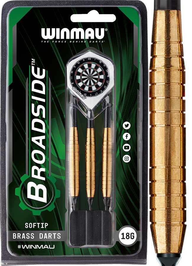 Winmau Softtip nooled Broadside Brass 18g - Image 2