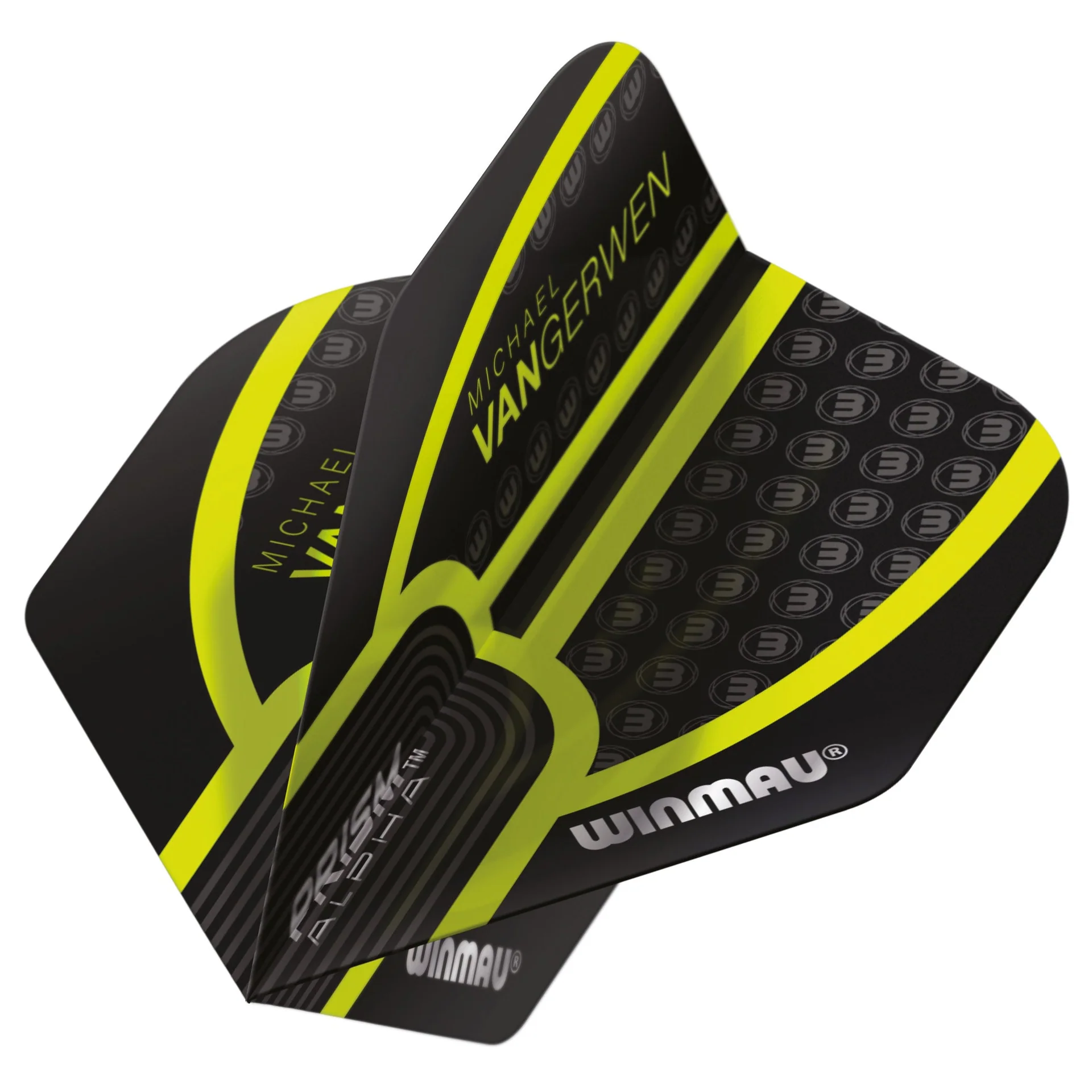 Winmau - suled - MVG poolläbipaistev must rohelise joonprismaga Alpha - standard