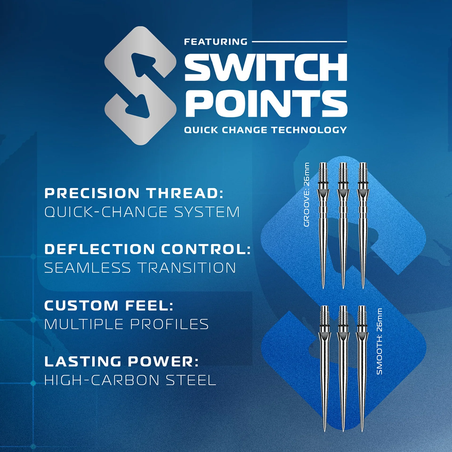 Winmau - Lunaris Switch Point Darts - Parallel -23g - Image 5