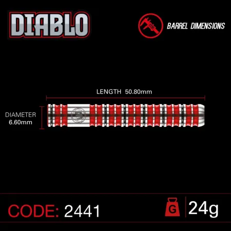 Winmau - noolekomplekt - Diablo 2 - 24g - Image 4