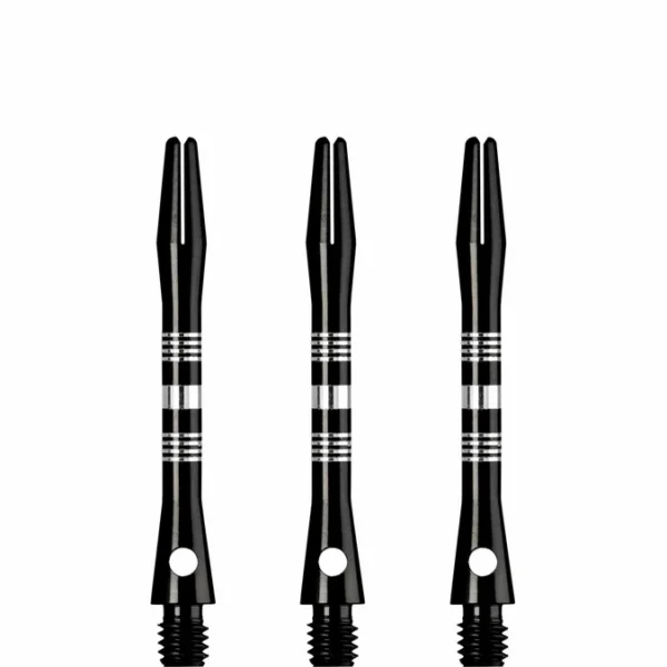 Designa - Alumiiniumvars - Metal Dart Stems - must - 45 mm
