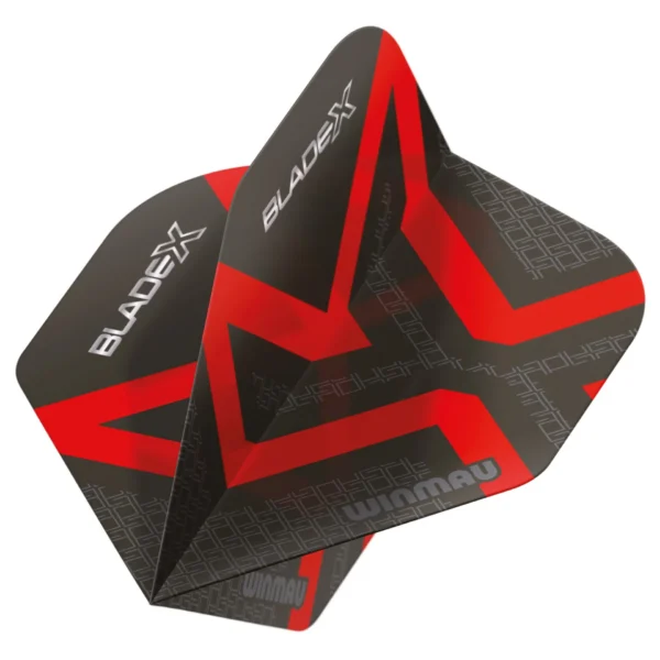Winmau - suled – prisma delta - Blade X - Metallic must & punane - standard
