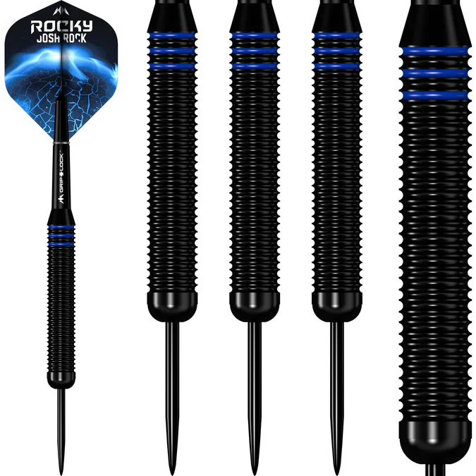 Mission Josh Rock Darts Steel Tip - Brass - Rocky - must & sinine - 22g - Image 3