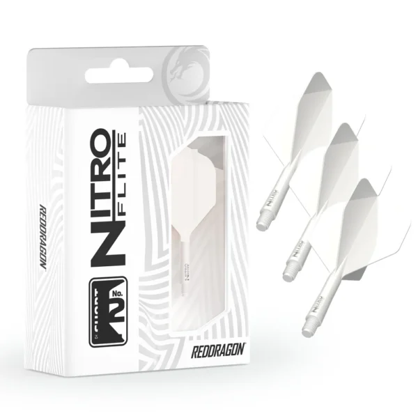 RedDragon - Nitro Flite - integreeritud vars ja sulg - valge - medium - 25,5mm - N2