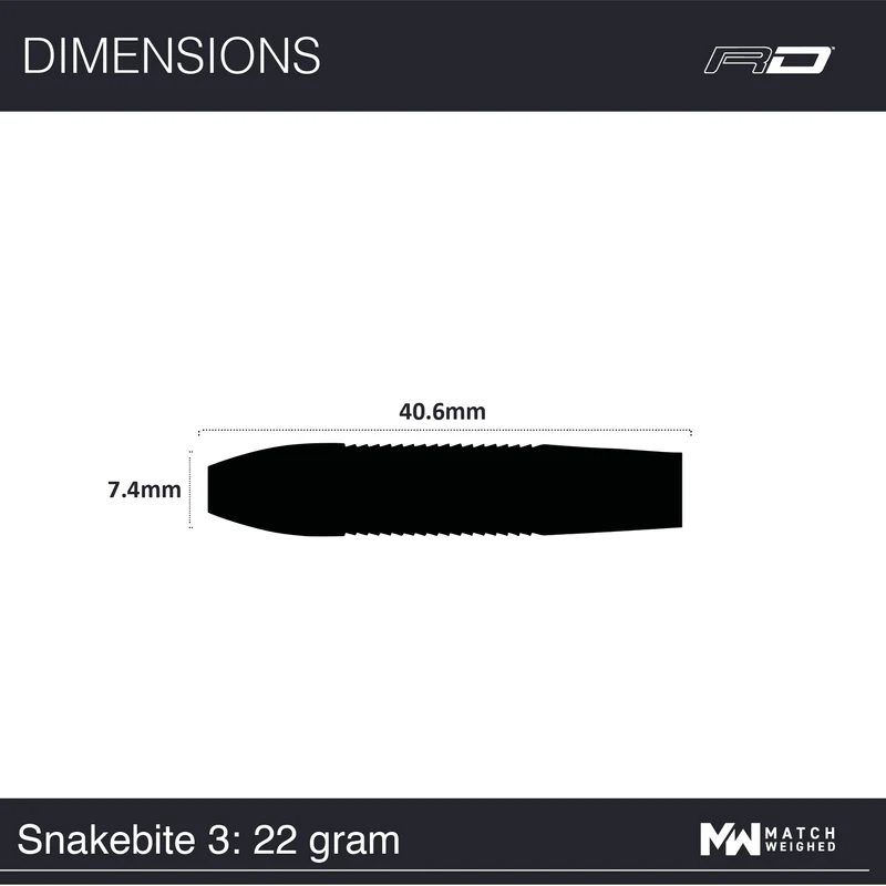 RedDragon noolekomplekt – Peter Wright Snakebite 3 Black – 22 g - Image 8