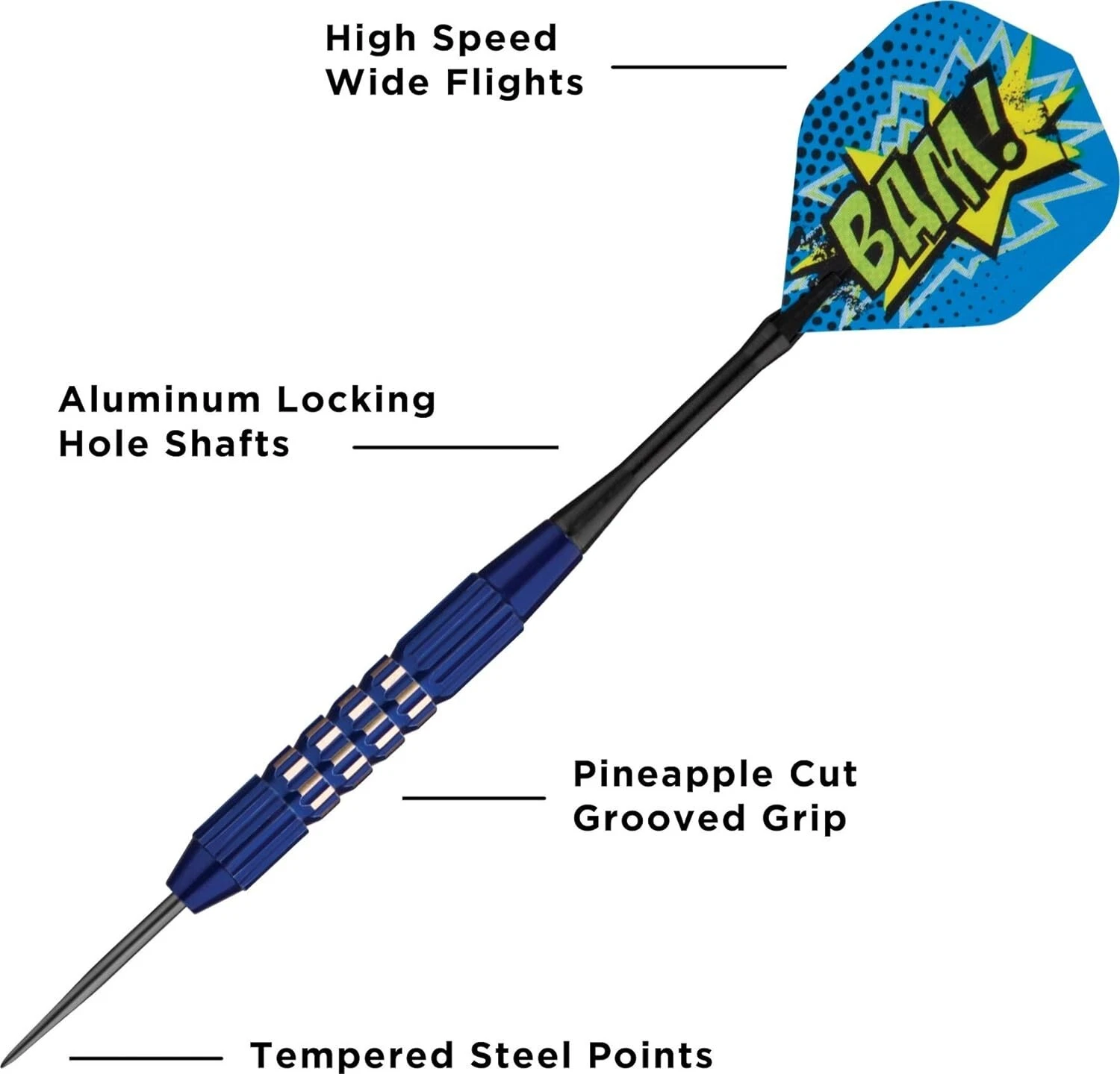 Viper - noolekomplekt - Comix Darts - Brass - sinine - 22g - Image 2