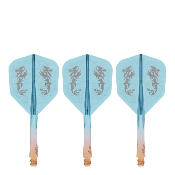 Caliburn - SUP integreeritud noolesuled  - standard No6 – draakon – oranž ja sinine (läbipaistev) - 27,5mm