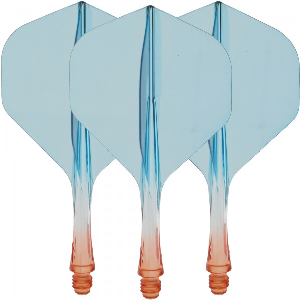 Caliburn - SUP integreeritud noolesuled - No2 - oranž & sinine läbipaistev - 33,5mm