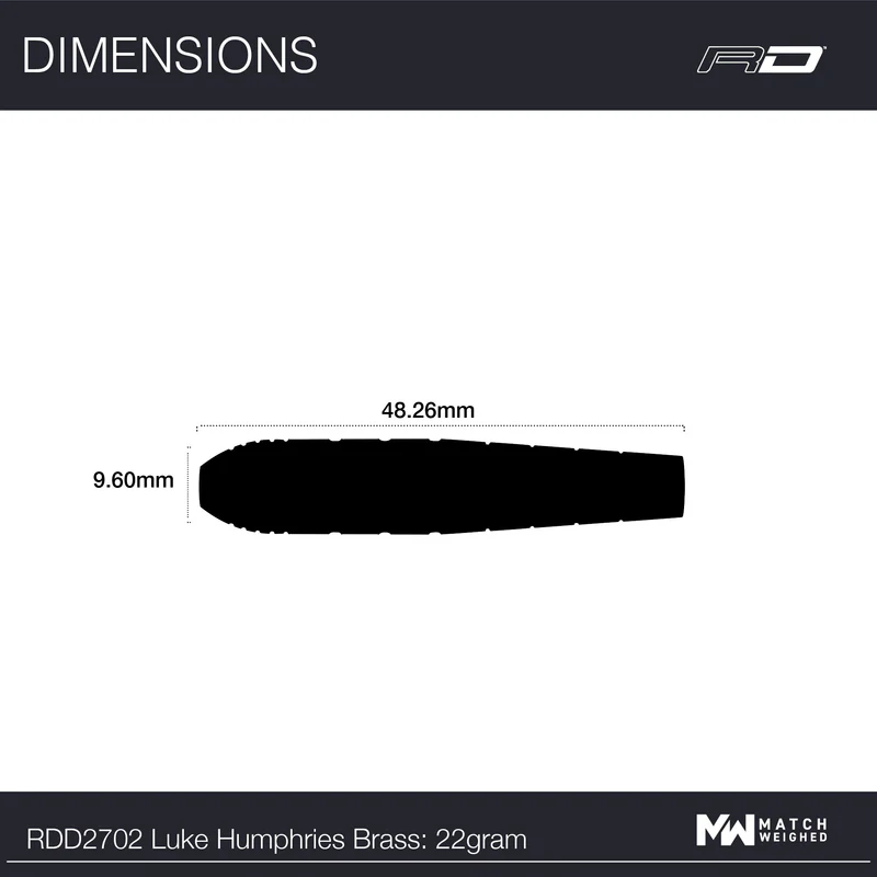 RedDragon noolekomplekt – Luke Humphries Cool Hand Brass – 22 g - Pilt 5