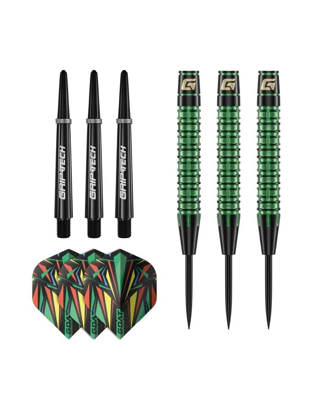 GOAT Athlete noolekomplekt – Steel Tip – Brass – Green – 10 g - Image 5