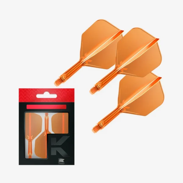 Target K-Flex integrated stem & feather - No.6 - short - neon orange transparent