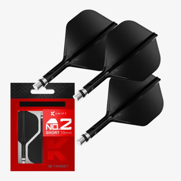 Target K-Shift spinning integrated stem & feather - No.2 - intermediate - black