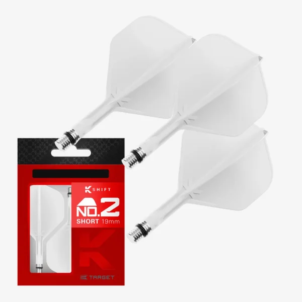 Target K-Shift spinning integrated stem & feather - No.2 - short - white
