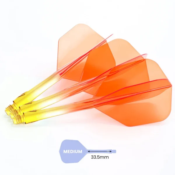 Caliburn - SUP integreeritud noolesuled - No6 - kollane & oranž läbipaistev - 33,5mm