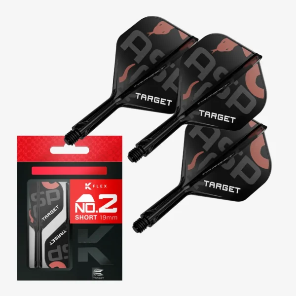 Target Nathan Aspinall K-Flex integrated stem & feather - No.2 - intermediate - black