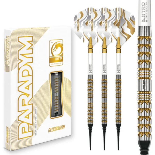 RedDragon noolekomplekt – Paradym Soft Tip Gold & Silver Parallel - 18g