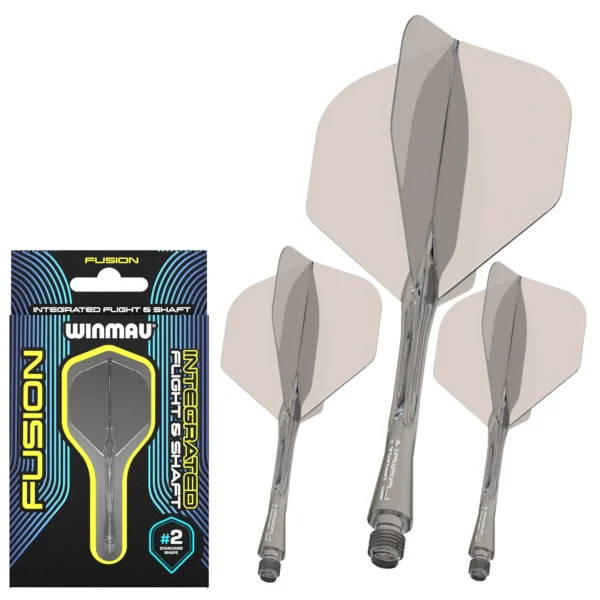 Winmau - Fusion 2in1 - sulg ja vars ühes tükis - medium - 34mm - hall