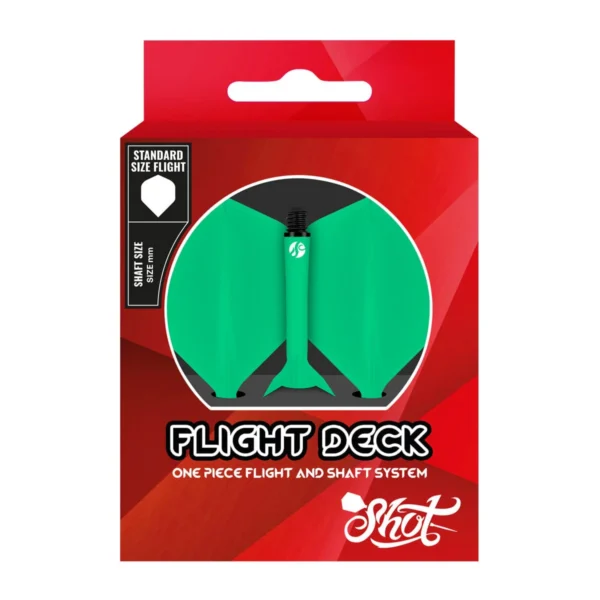 Shot – Flight Deck – integreertitud vars ja sulg – roheline – short 19.2mm – No2
