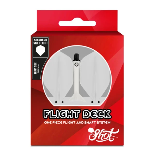 Shot - Flight Deck - integreertitud vars ja sulg - valge - short 19.2mm - No2