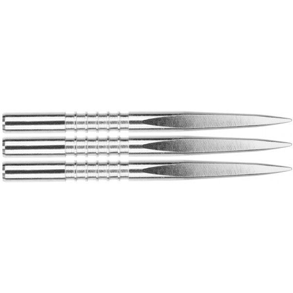 Noole teravikud – Target Fire Edge Point Silver Nickel Grooved – 36mm