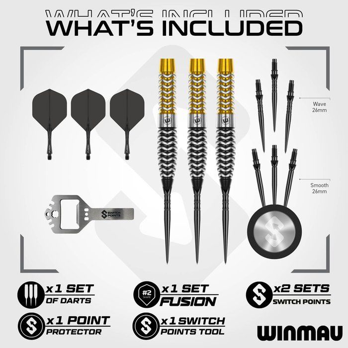 Winmau – Exion Switch Point Darts – Torpedo - 23g - Pilt 4