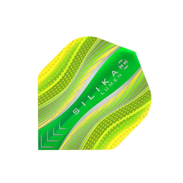 Harrows &ndash; Silika Lumen &ndash; Patented Tough Crystalline Coated Flights &ndash; Kollane & Roheline
